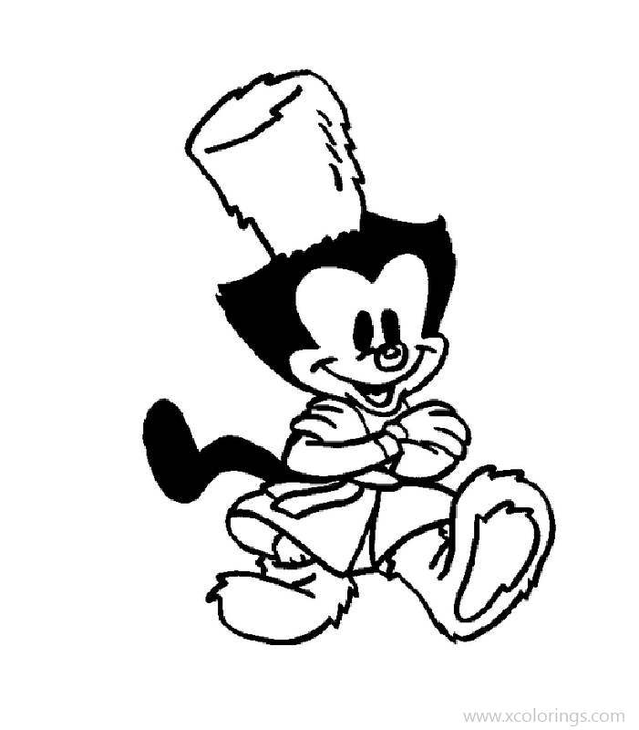 Free Animaniacs Coloring Pages Wakko with Winter Clothes printable