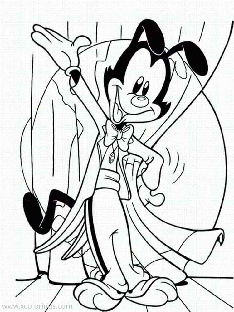 Free Animaniacs Coloring Pages Yakko on the Stage printable