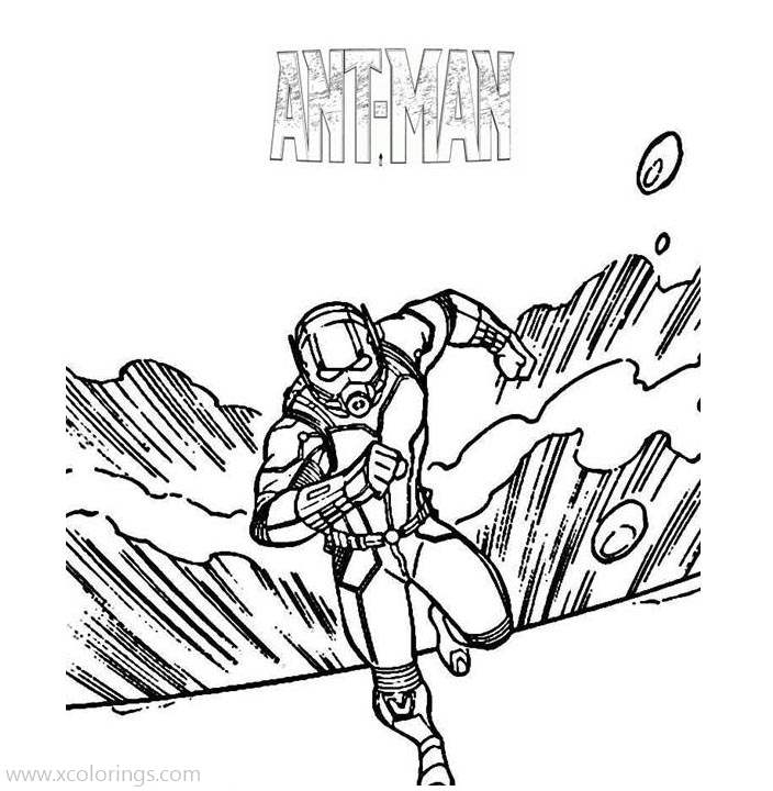 Free Ant Man Coloring Pages Running printable