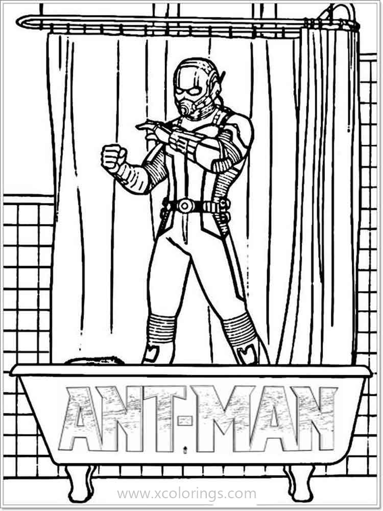 Free Ant Man Coloring Pages in the Bathroom printable