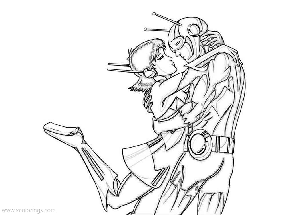 Free Ant Man and Girlfriend Coloring Pages printable