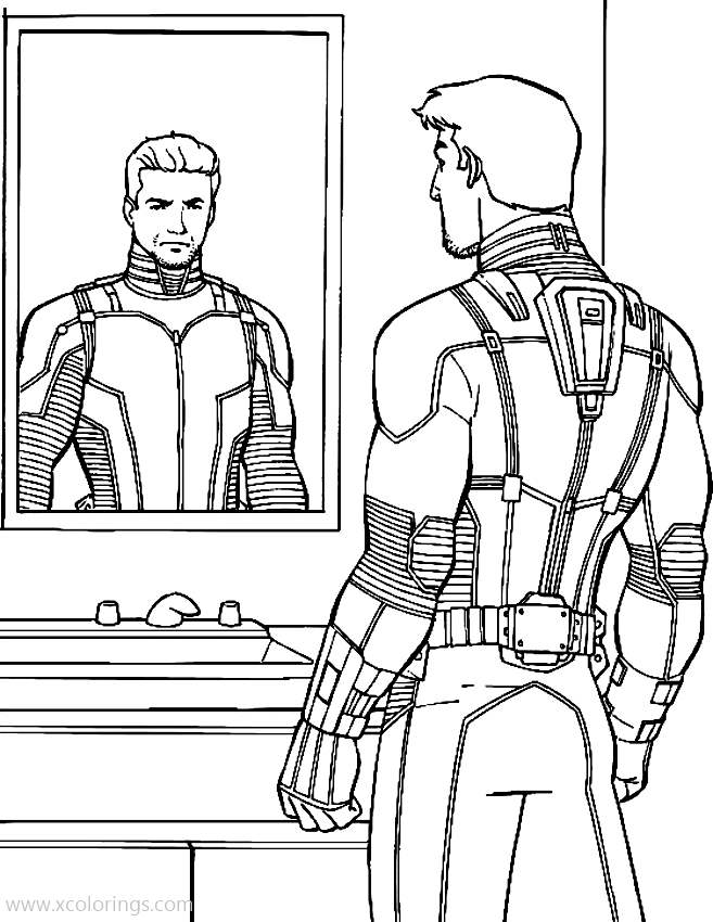 Free Ant Man and Mirror Coloring Pages printable
