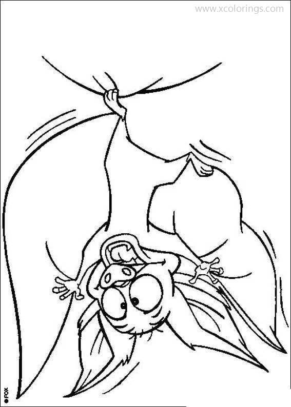 Free Bat from Anastasia Coloring Pages printable
