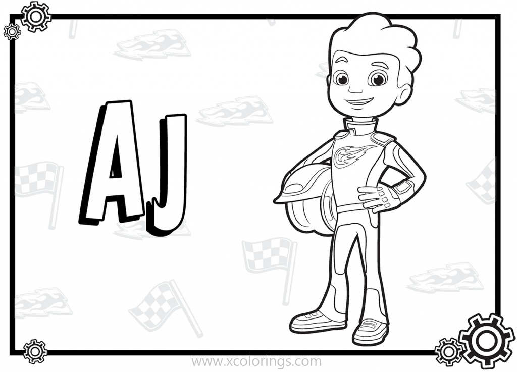 Free Blaze and the Monster Machines AJ Coloring Pages printable