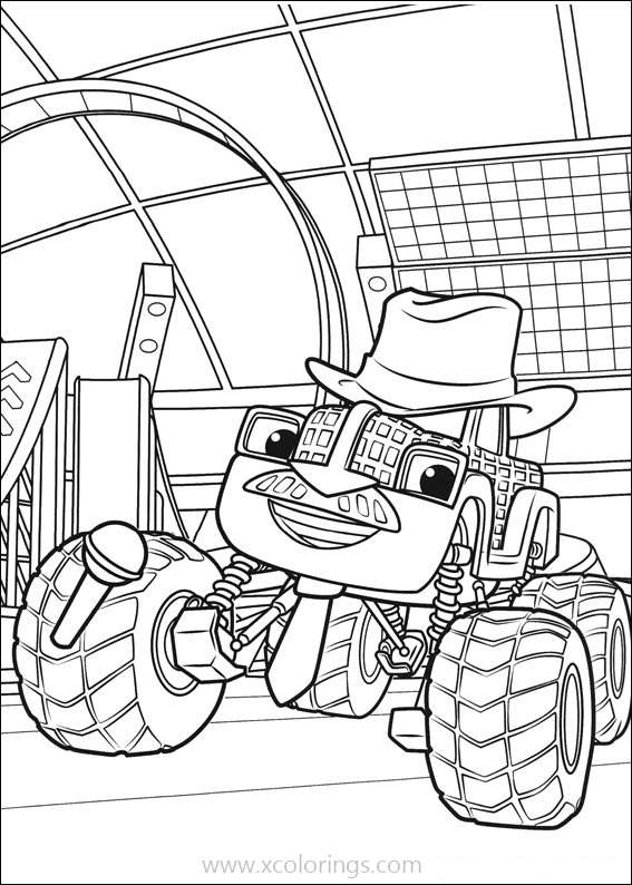 Free Blaze and the Monster Machines Coloring Pages Bump Bumperman printable