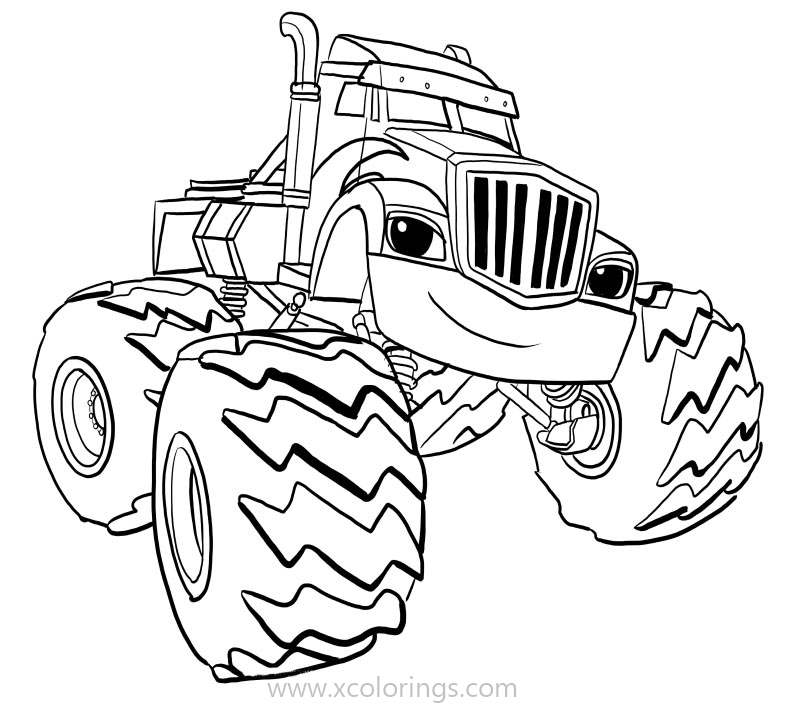 Free Blaze and the Monster Machines Coloring Pages Crusher printable