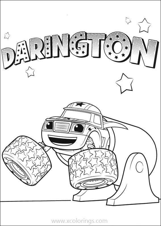 Free Blaze and the Monster Machines Coloring Pages Darington As A Cannon printable