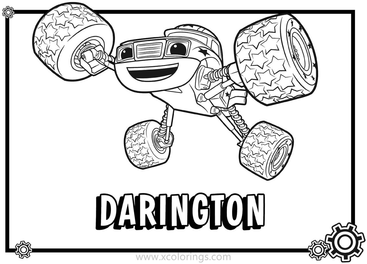Free Blaze and the Monster Machines Coloring Pages Darington printable