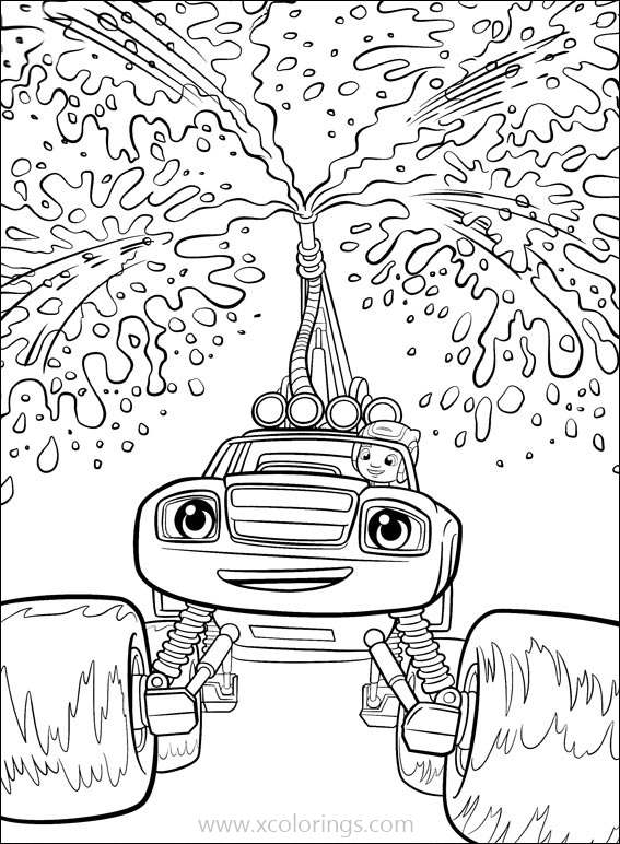 Free Blaze and the Monster Machines Coloring Pages Fire Truck printable