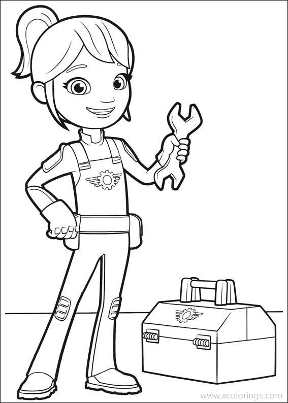 Free Blaze and the Monster Machines Coloring Pages Gabby with Here Toolkits printable