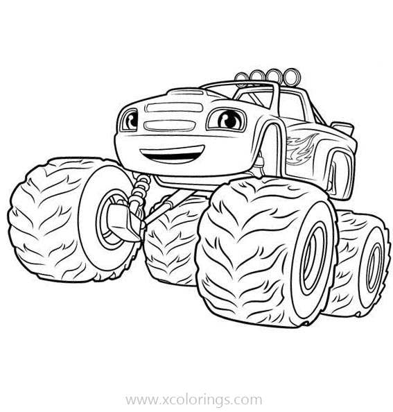 Free Blaze and the Monster Machines Coloring Pages Main Character printable