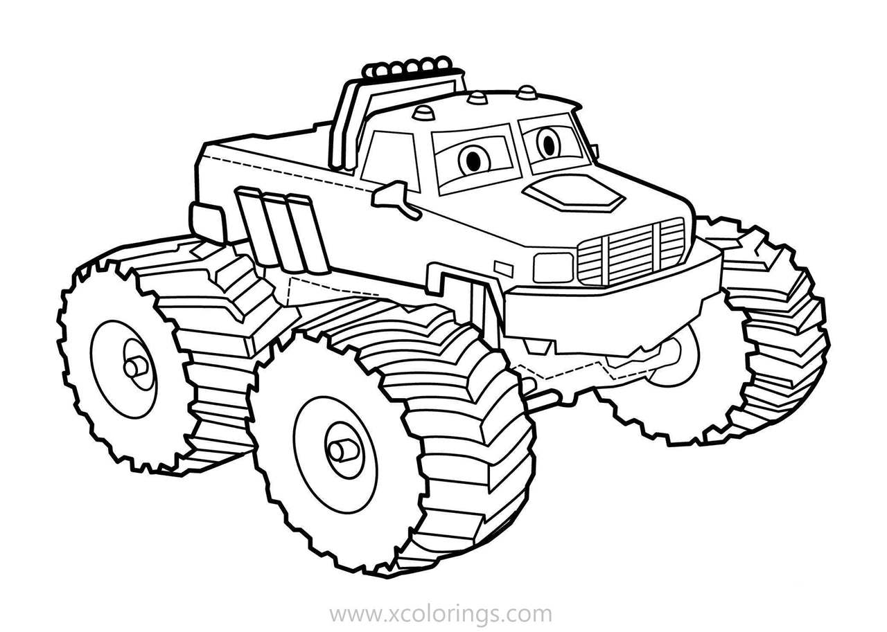 Free Blaze and the Monster Machines Coloring Pages Monster Truck with Eyes printable