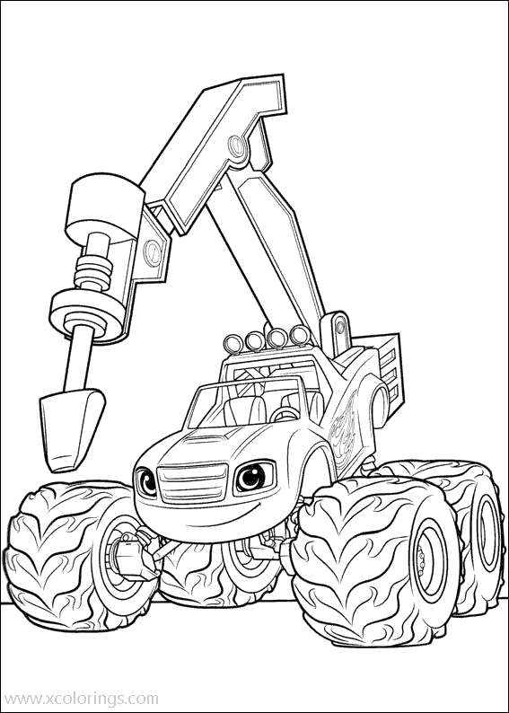 Free Blaze and the Monster Machines Coloring Pages Screwdriver Blaze printable