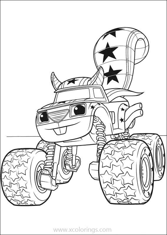 Free Blaze and the Monster Machines Coloring Pages Squirrel Darington printable