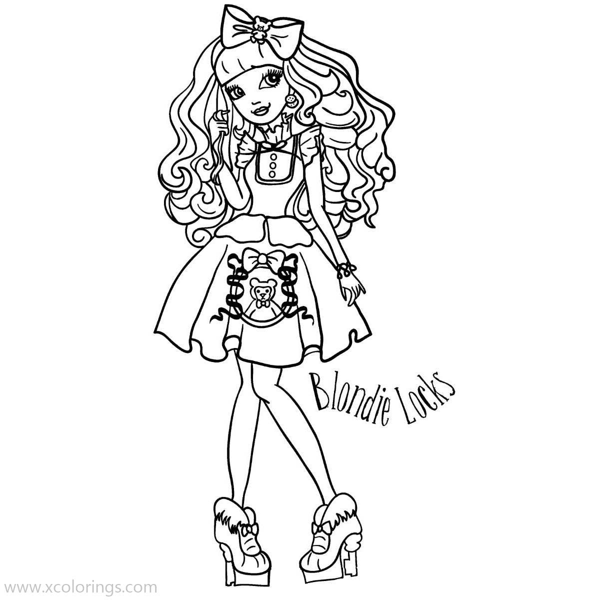 Free Blondie Locks from Ever After High Coloring Pages printable