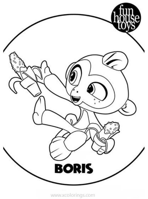 Free Boris from Fingerlings Coloring Pages printable