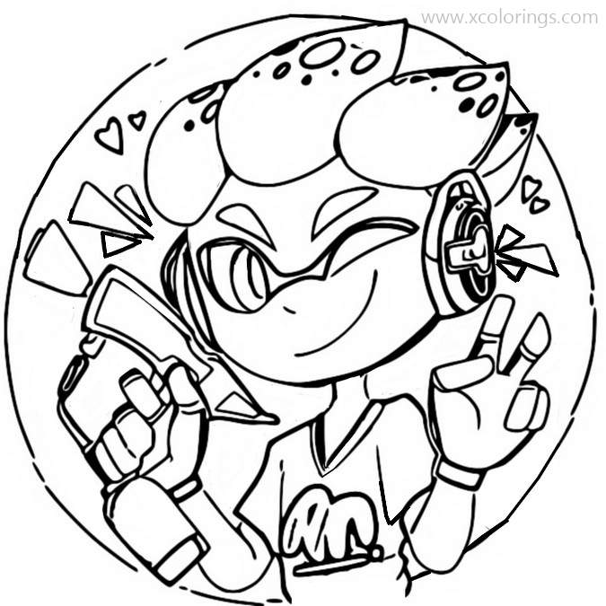 Free Boy from Splatoon Coloring Pages printable
