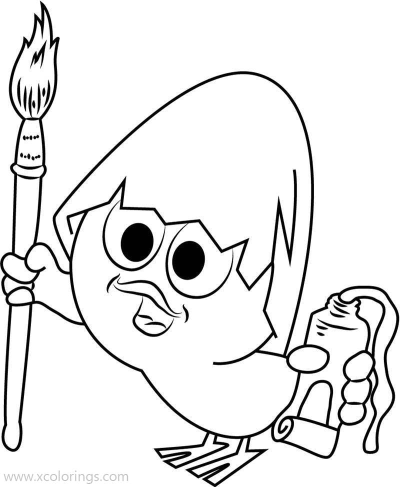 Free Calimero As An Artist Coloring Pages printable