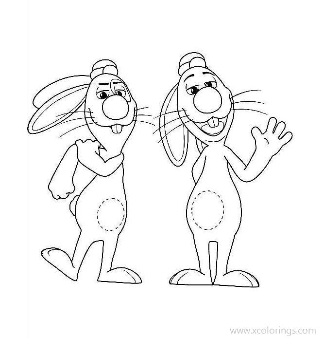 Free Calimero Coloring Pages Rabbits printable