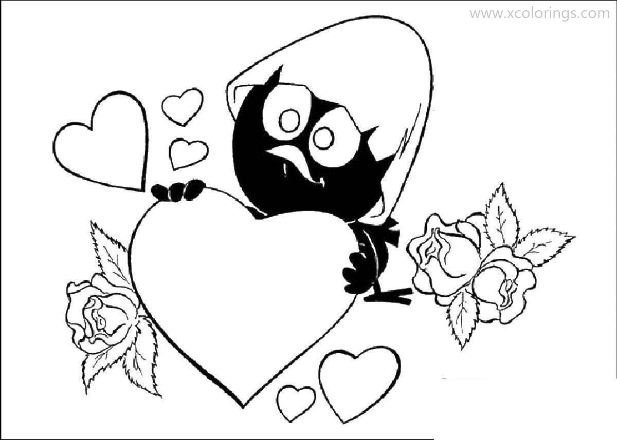 Free Calimero Valentines Day Coloring Pages printable