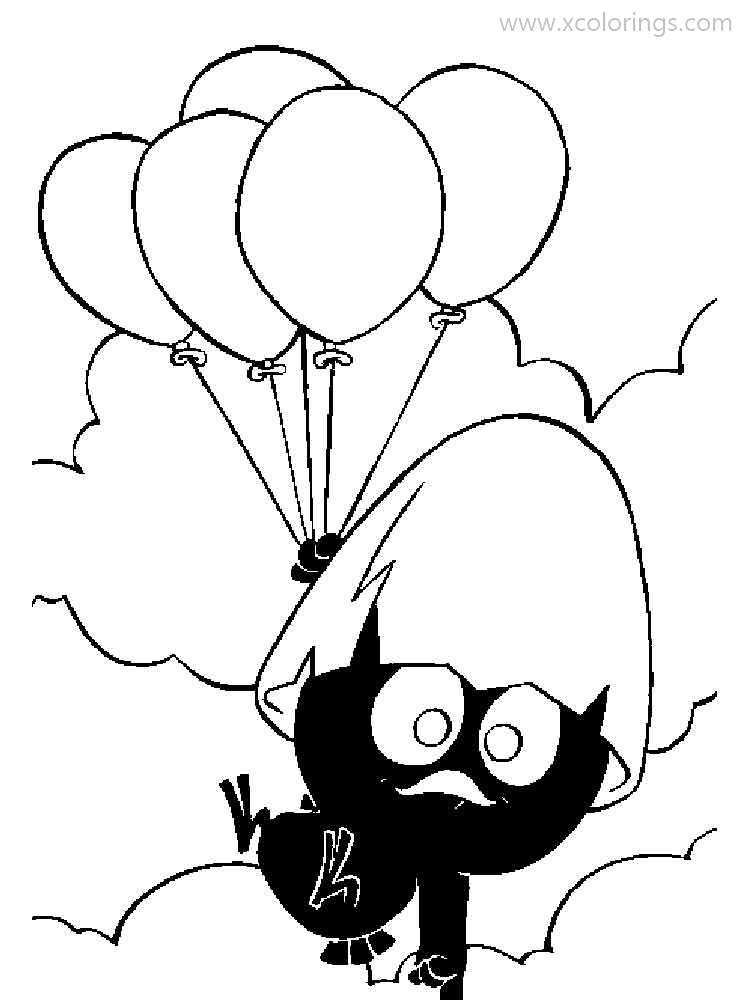 Free Calimero and Balloons Coloring Pages printable