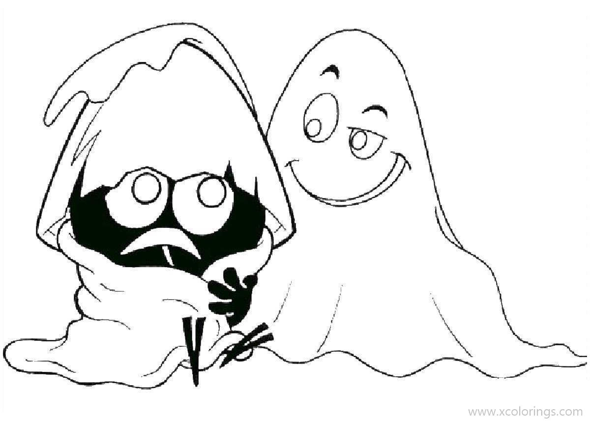 Free Calimero and Ghost Coloring Pages printable