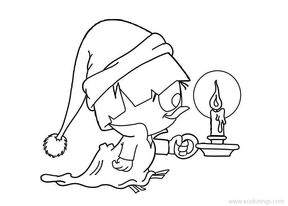 Free Calimero with Candle Coloring Pages printable
