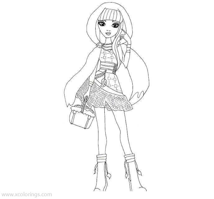 Free Cerise Hood from Ever After High Coloring Pages printable