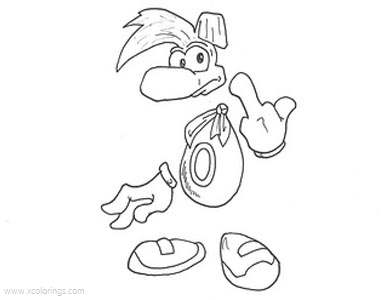 Free Character from Rayman Coloring Pages printable
