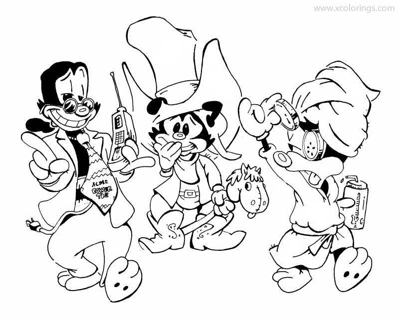 Free Characters from Animaniacs Coloring Pages printable