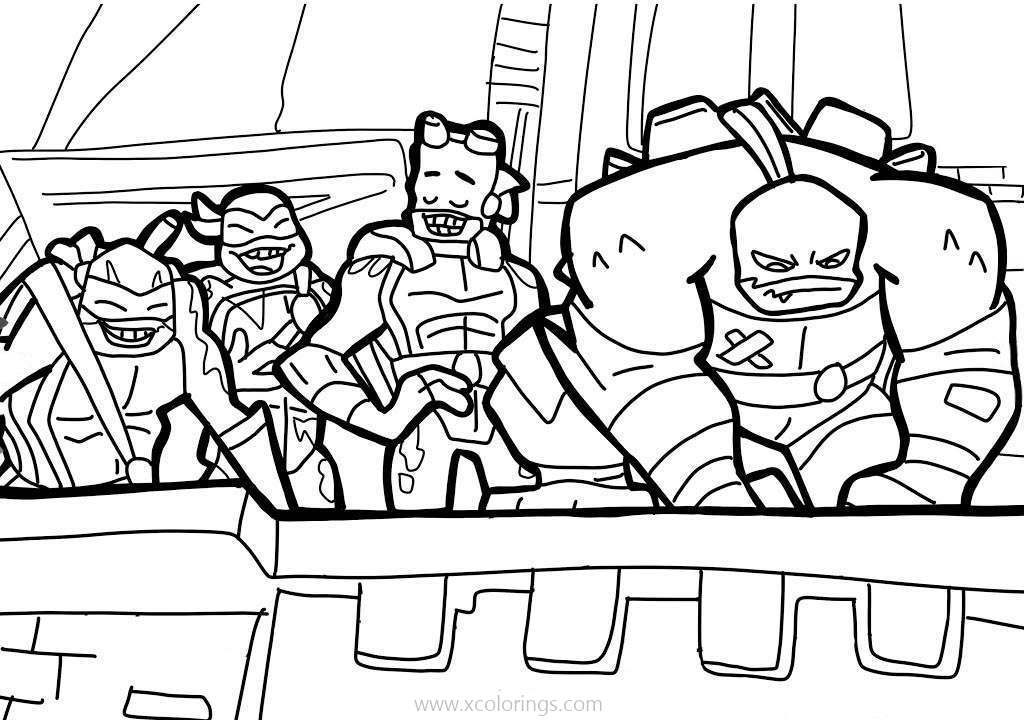 Free Characters from Rise of Teenage Mutant Ninja Turtles Coloring Pages printable