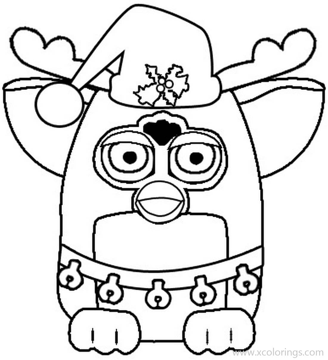 Free Christmas Furby Coloring Pages printable
