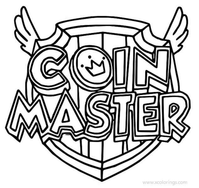 Free Coin Master Logo Coloring Pages printable