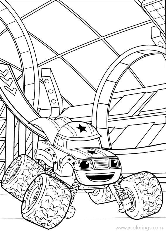 Free Darington from Blaze and the Monster Machines Coloring Pages printable