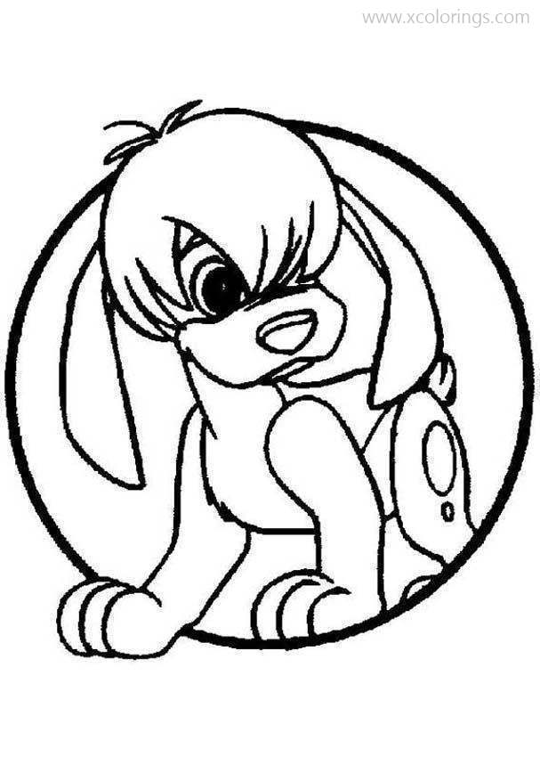 Free Dog from Anastasia Coloring Pages printable