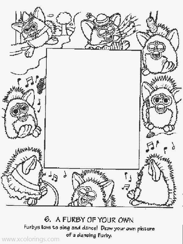 Free Draw Your Furby Coloring Pages printable