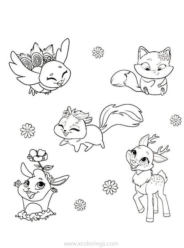 Free Enchantimals Animals Coloring Pages printable