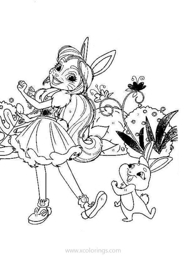 Free Enchantimals Coloring Pages Bree and Twist Dancing printable