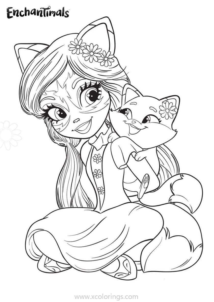 Free Enchantimals Coloring Pages Felicity Fox and Flick printable