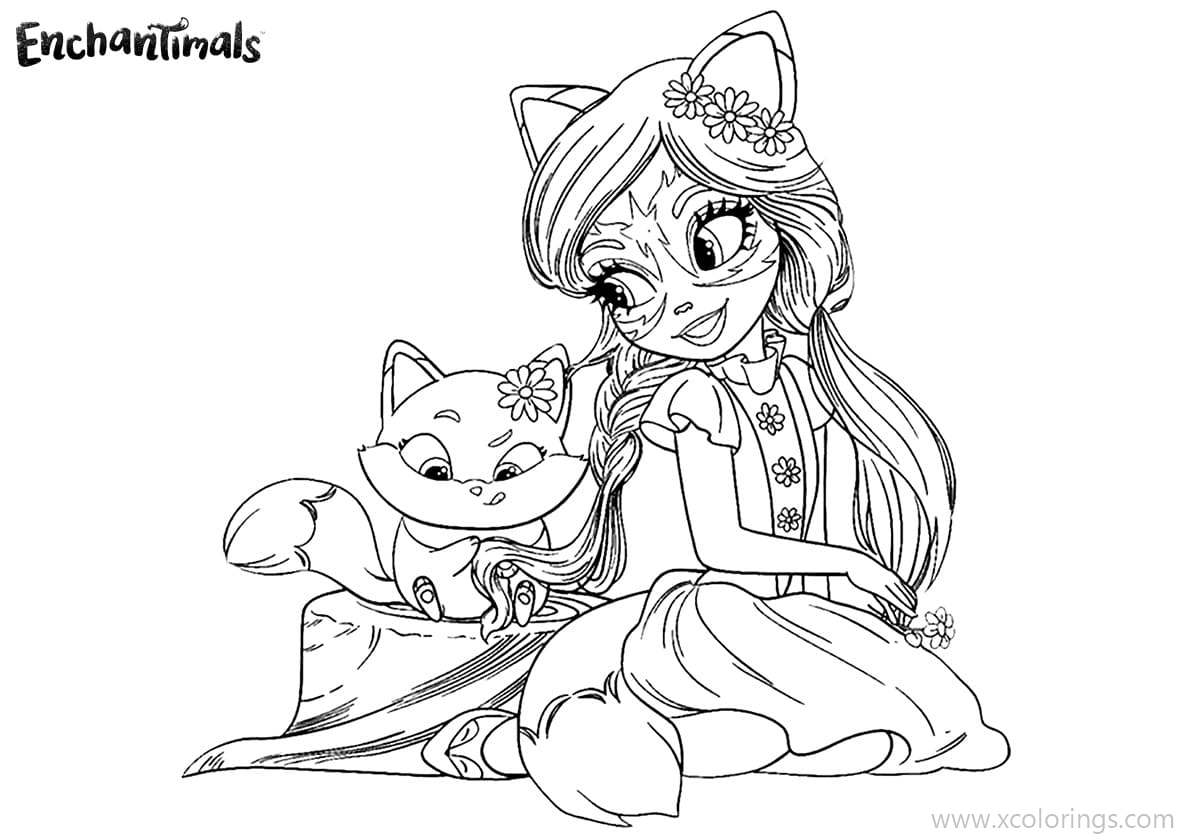 Free Enchantimals Coloring Pages Flick is A Fox printable