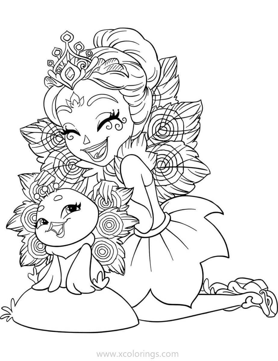 Free Enchantimals Coloring Pages Patter Peacock printable