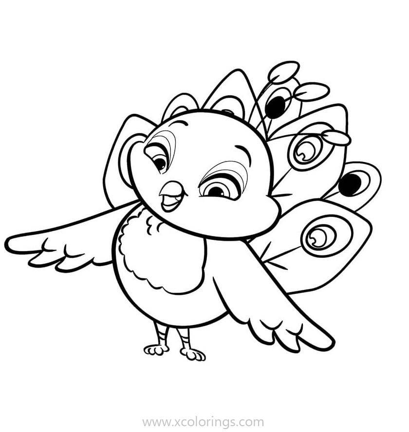 Free Enchantimals Coloring Pages Peacock Flap printable