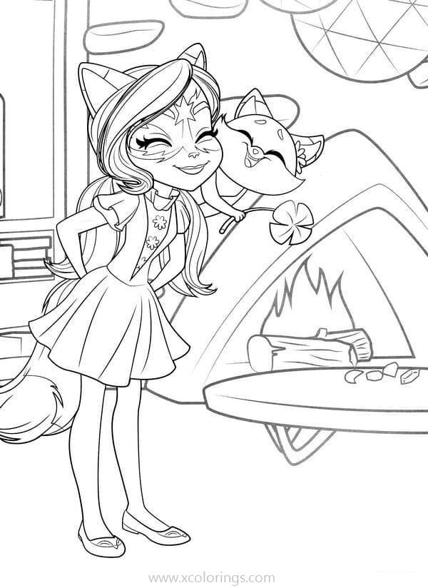 Free Enchantimals Coloring Pages Room of Felicity Fox printable