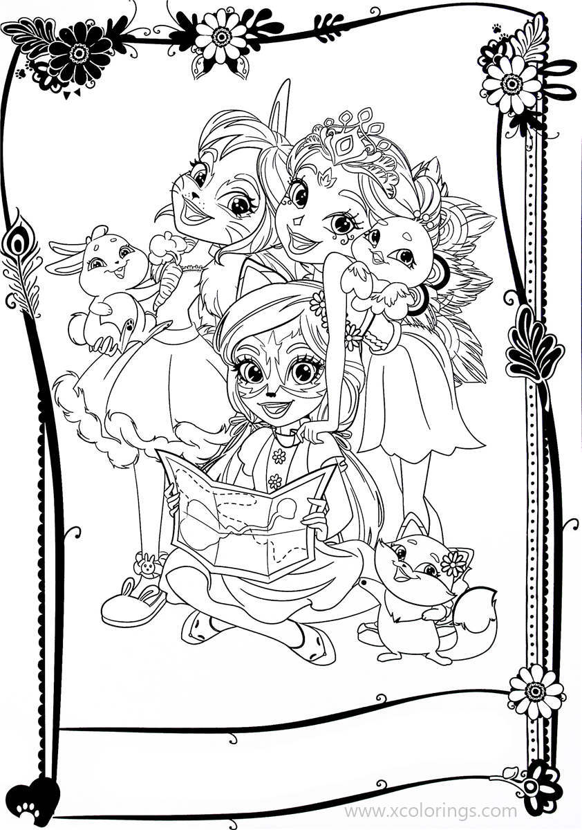 Free Enchantimals Girls Coloring Pages printable