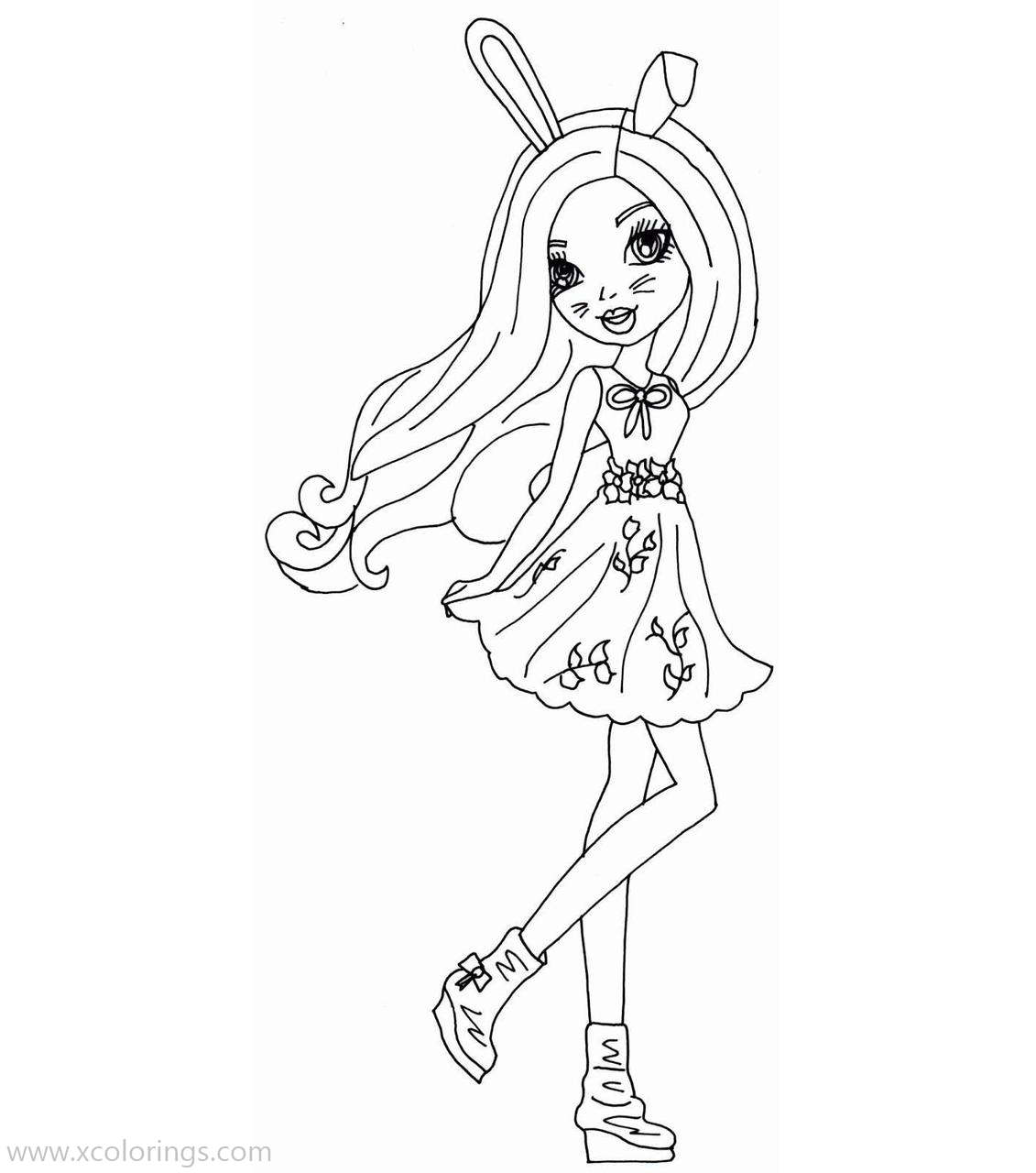 Free Ever After High Bunny Blanc Coloring Pages printable