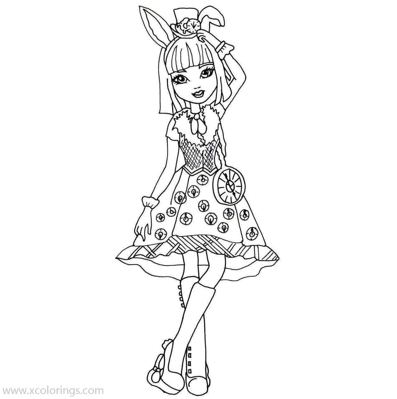 Free Ever After High Coloring Pages Bunny Blanc printable