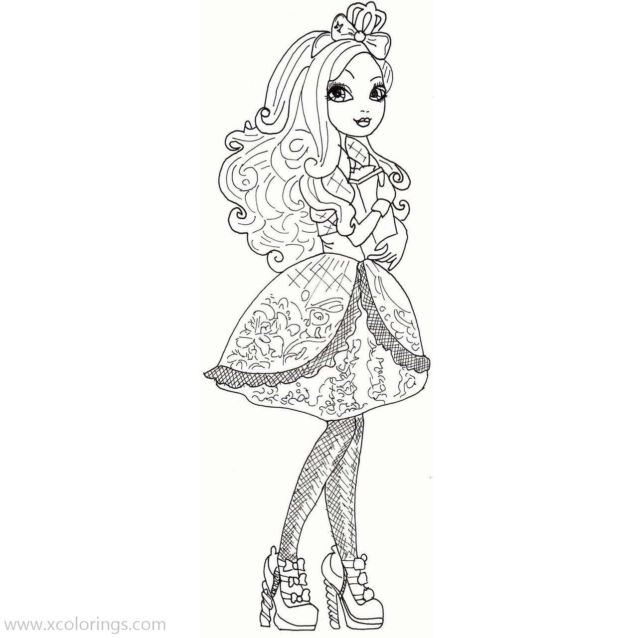Free Ever After High Coloring Pages Royal Apple White printable