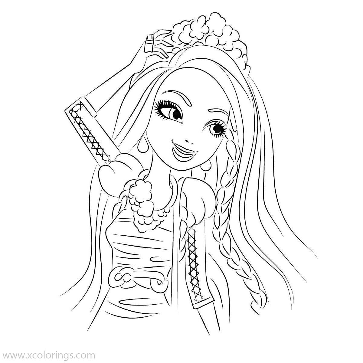 Free Ever After High Coloring Pages Smiling Girl printable