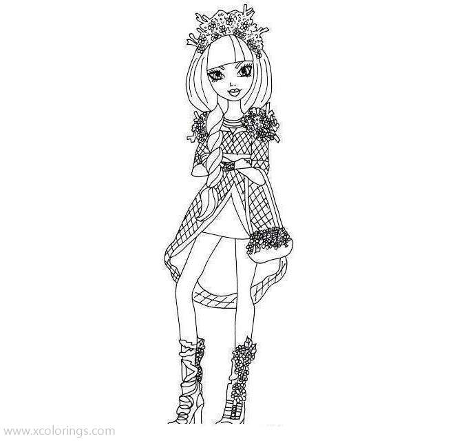 Free Ever After High Coloring Pages Spring Unsprung Cerise Hood printable