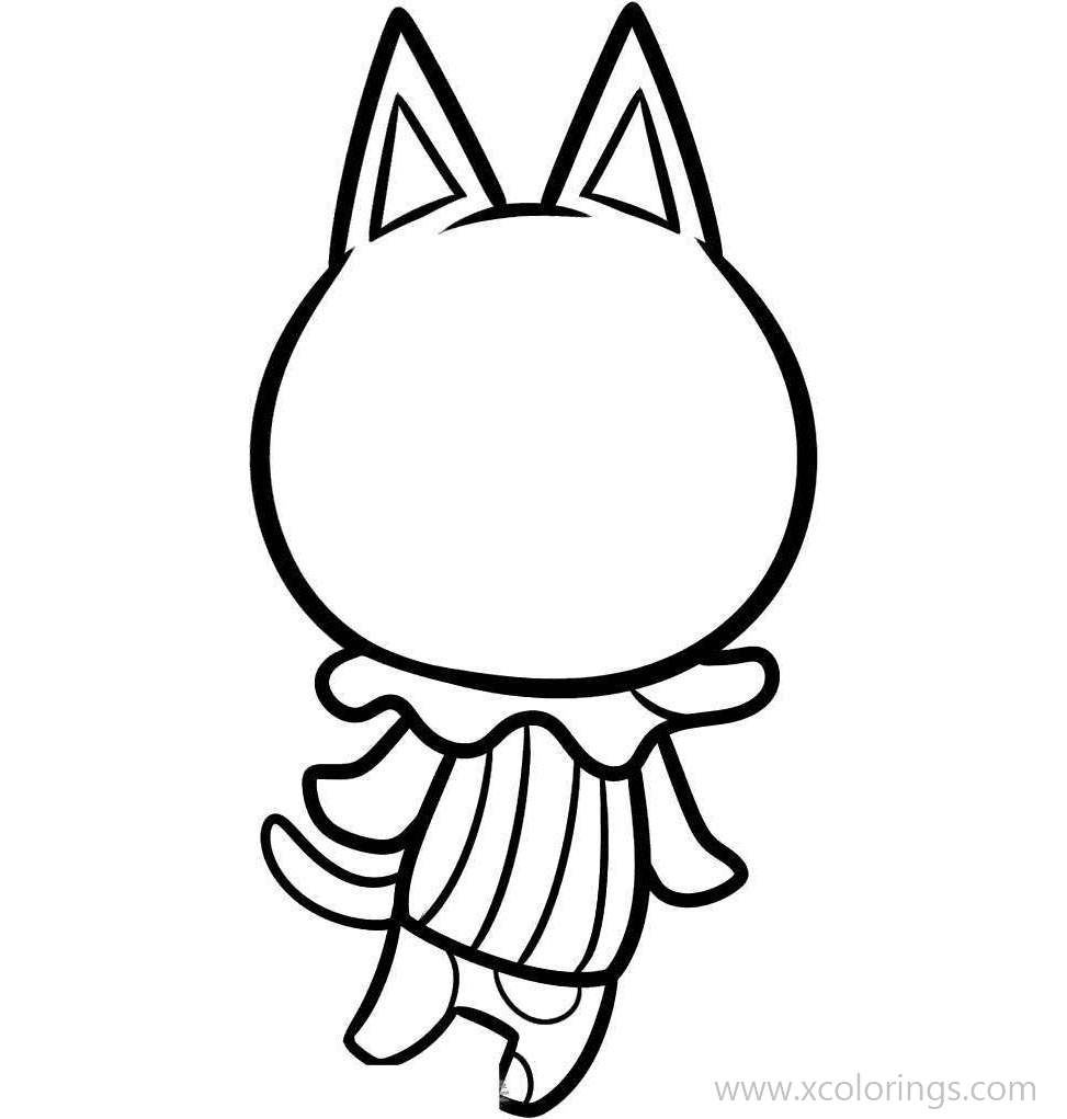 Free Faceless Animal Crossing Coloring Pages printable